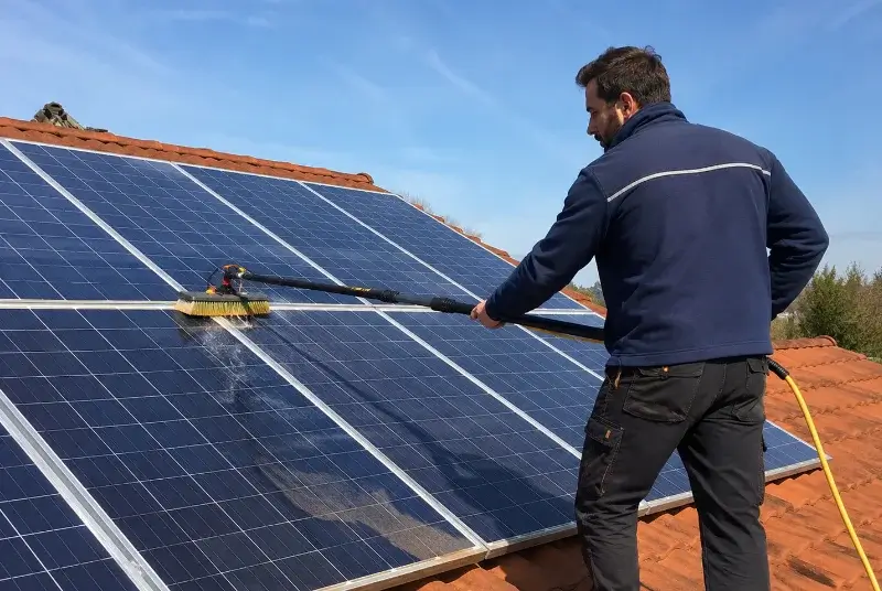 Nettoyage et entretien de panneaux solaires à Montagnieu